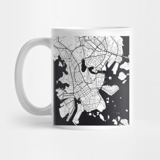 Helsinki Map City Map Poster Black and White, USA Gift Printable, Modern Map Decor for Office Home Living Room, Map Art, Map Gifts Mug